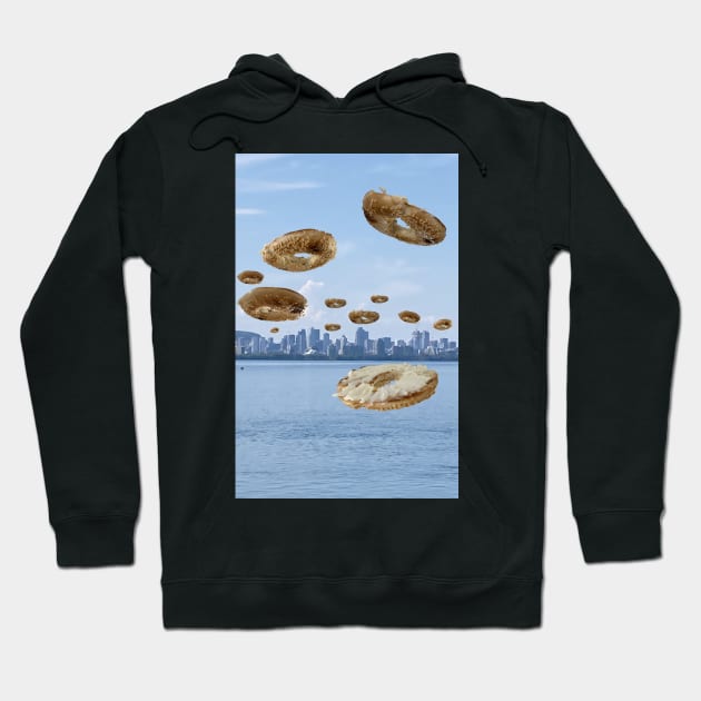 Montreal cream cheese bagel invasion Hoodie by E-W-D